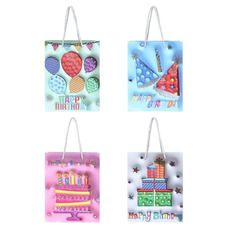 Gift Bag Happy Birthday Series - 18cm X 23cm X 10cm (Small) - Assorted Colours – image 4