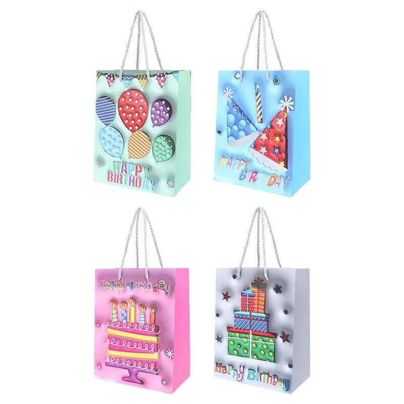 Gift Bag Happy Birthday Series - 18cm X 23cm X 10cm (Small) - Assorted Colours – image 3