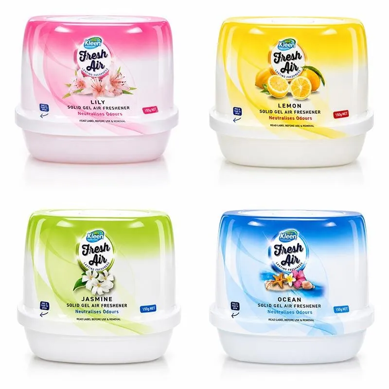 Solid Gel Air Freshener 150g Net - 4 Scents Assorted: Lemon, Jasmine, Lily, Ocean – image 3
