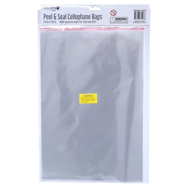 Premium Peel & Seal Cellophane Bags - 25cm X 35cm 18pk – image 2