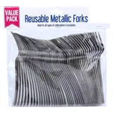 Reusable Cutlery Metallic Fork 48pk - 17.5cm – image 4