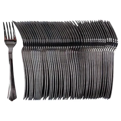 Reusable Cutlery Metallic Fork 48pk - 17.5cm