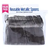 Reusable Cutlery Metallic Spoon 48pk - 16cm – image 4