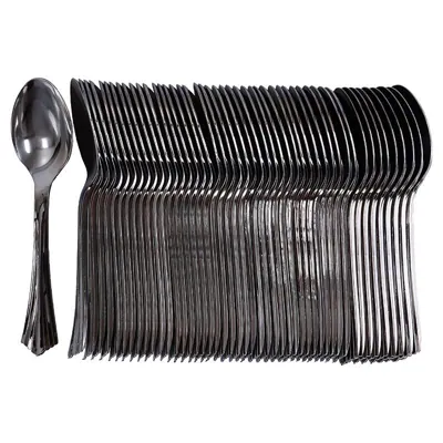 Reusable Cutlery Metallic Spoon 48pk - 16cm
