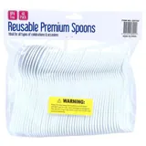 Reusable Cutlery Premium Plastic Spoon 48pk - 16cm – image 3