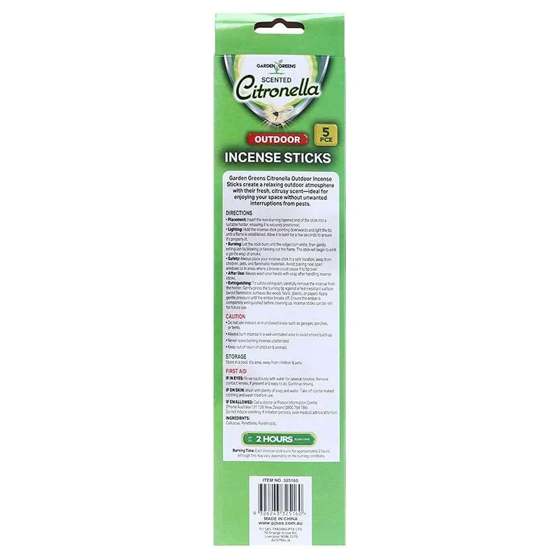 Citronella Incense Sticks 5pk 31cm X 1.5cm – image 3