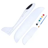 Glider Plane Aero Dynamic 48cm Foam - DIY Paint & Fly - Includes: 6 Paint Colours and Paint Brush – image 1