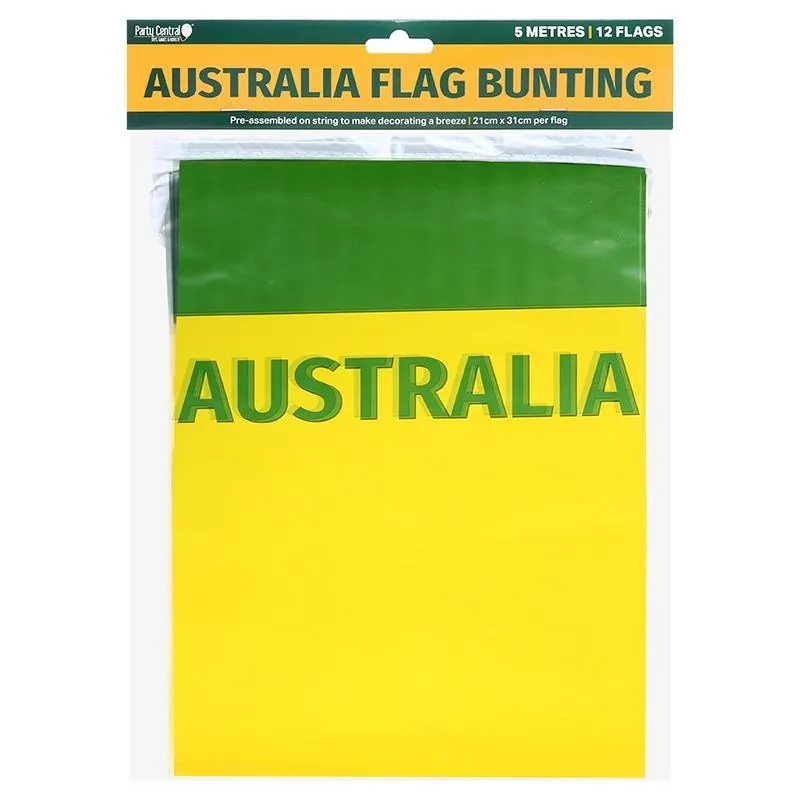 Australia Flag Bunting Size 21cm X 31cm 5m Length Includes: 12 Flags – image 3