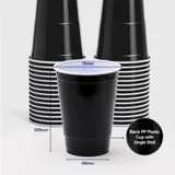 Drinkware & Partyware Party Cups 265ml 50pk American Black Cup 265ml American Black – image 2