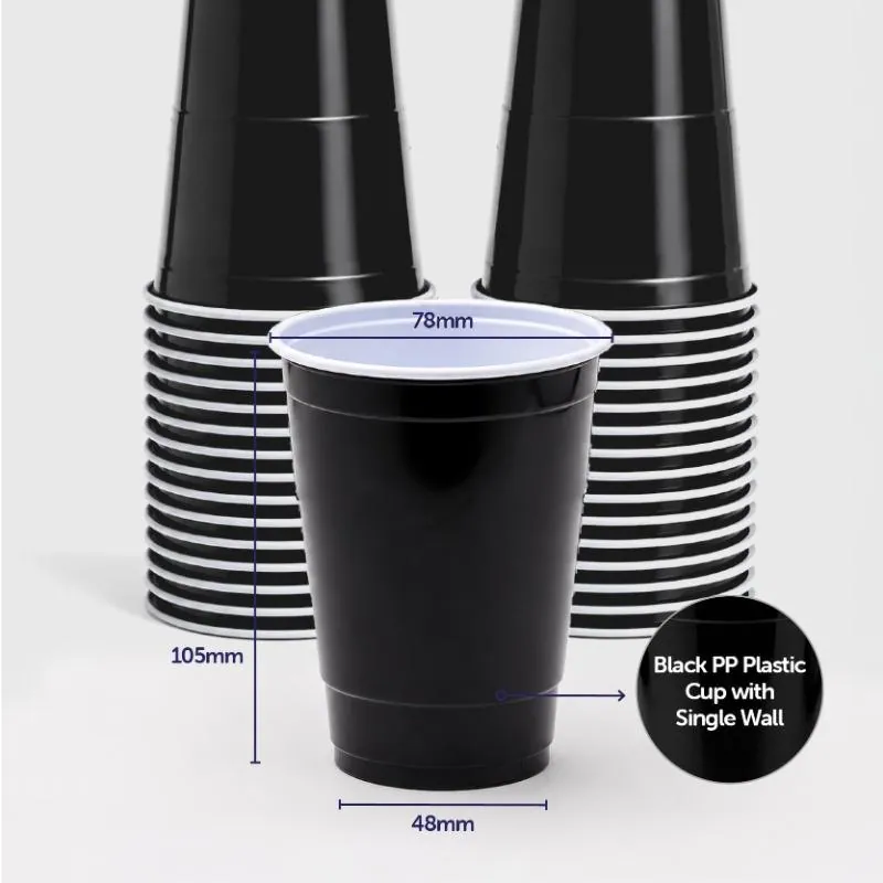 Drinkware & Partyware Party Cups 265ml 50pk American Black Cup 265ml American Black – image 2
