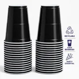 Drinkware & Partyware Party Cups 265ml 50pk American Black Cup 265ml American Black – image 1