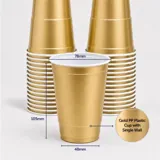Drinkware & Partyware Party Cups 265ml 50pk American Gold – image 2