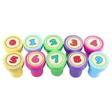 Numbered Stamps 0-9 10pk Assorted Colours – image 1