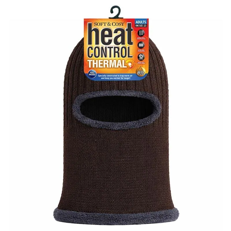 Balaclava Adults Heat Control Ultra Heat Retention Thermal Lined 4 Assorted Colours Navy Blue, Grey, Brown & Black – image 2