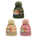 Beanie Adults Heat Control Thermal Lined Quilted Puffer Beanie 3 Assorted Colours (Green, Pink & Gold) – image 3