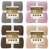 Blanket Flannel Fleece Jacquard 150cm X 200cm Assorted Colours – image 2