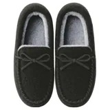 Slippers Premium Mens Moccasin Faux Fur Assorted Colours 4 Sizes: S,m,l,xl Memory Foam Insole – image 1