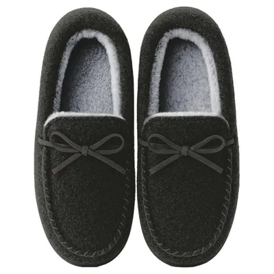 Slippers Premium Mens Moccasin Faux Fur Assorted Colours 4 Sizes: S,m,l,xl Memory Foam Insole