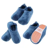 Slippers Adults Slip on Full Fleece Lined Black, Pink, Blue & Grey 3 Sizes: S,m,l – image 2