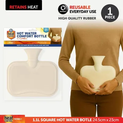 Hot Water Bottle Square Shape 1.1l 24.5cm X 22.8cm