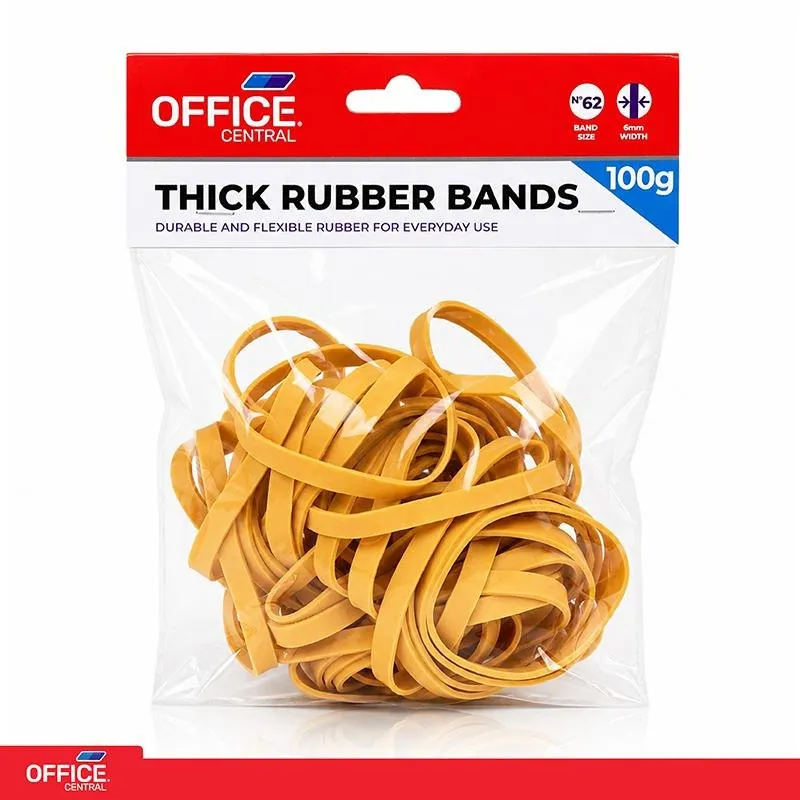Rubber Bands Yellow 100g - Extra Thick 6mm – image 4