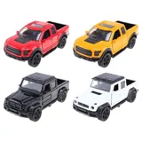 Diecast Pull Back Ute- 4 Assorted Colours, Black, White, Yellow, Red – image 1
