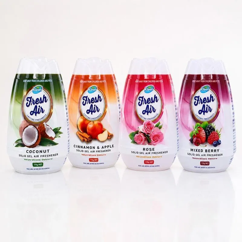 Solid Gel Air Freshener 170g Net - 4 Scents Assorted: Coconut, Mixed Berry, Apple & Cinnamon, Rose – image 3