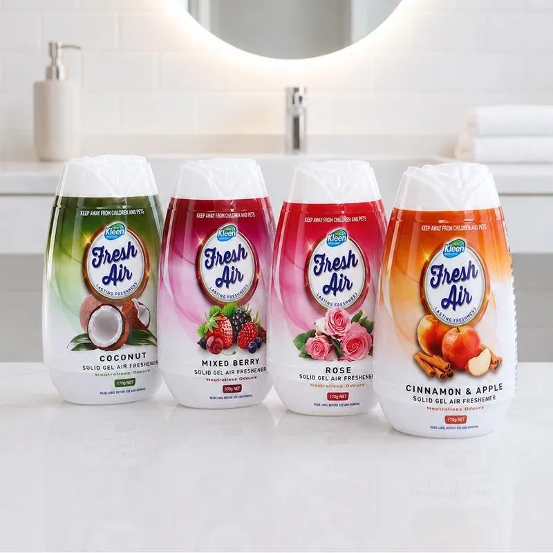 Solid Gel Air Freshener 170g Net - 4 Scents Assorted: Coconut, Mixed Berry, Apple & Cinnamon, Rose – image 2
