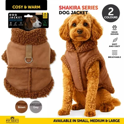 Dog Jacket Shakira Series Brown/Grey 35cm (s), 45cm (m) & 55cm (l)