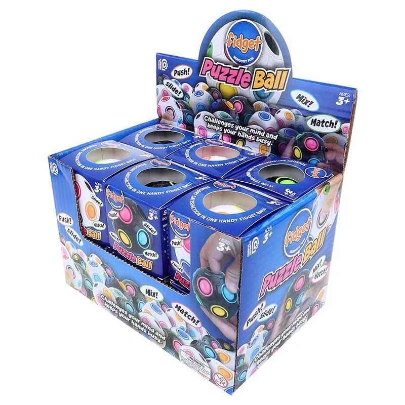 Fidget Puzzle Rainbow Ball 7cmØ - Assorted White, Black – image 3