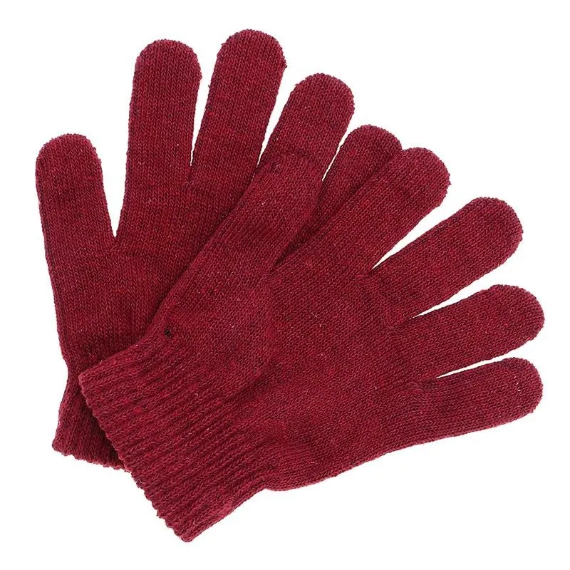 Gloves Kids Basic Knit 5 Assorted Colours Black, Grey, Navy, Green & Maroon – image 2