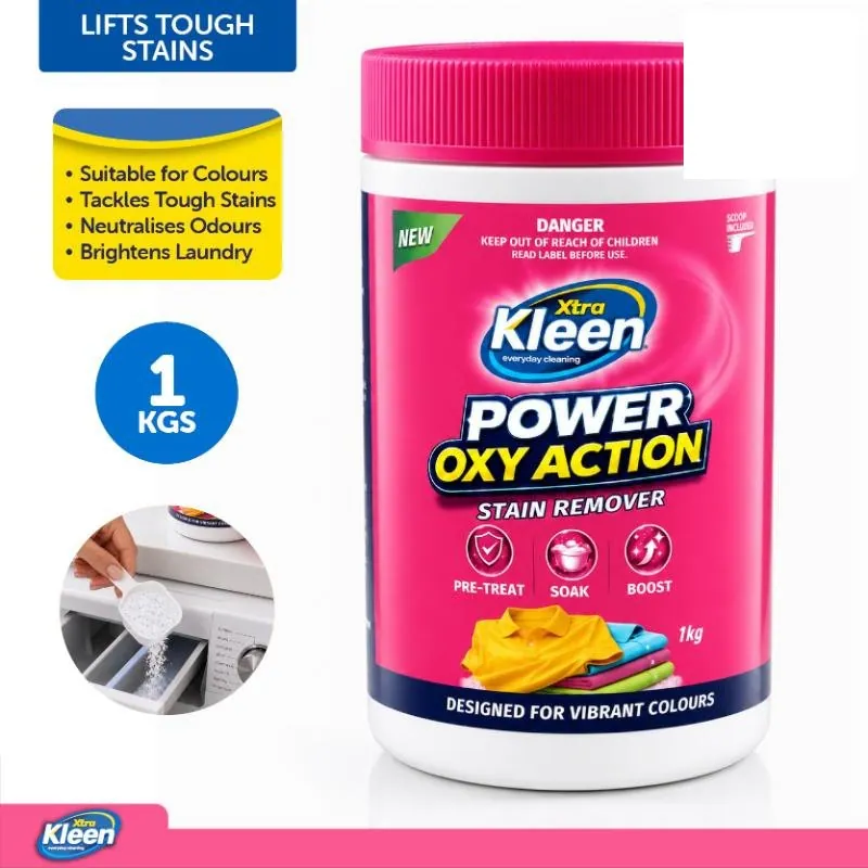 Laundry Stain Remover, Soaker, In-Wash Booster Powder with Scoop - Brighter Colours Formula 1kg Net – image 3