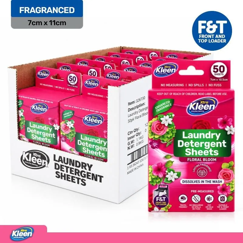 Laundry Detergent Sheets Dissolvable (Pre-Measured) 50pk - Floral Bloom – image 4