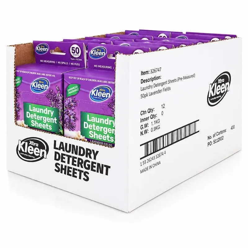 Laundry Detergent Sheets Dissolvable (Pre-Measured) 50pk - Lavender Fields – image 3