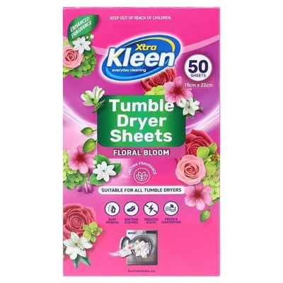 Laundry Tumble Dryer Sheets 50pk - Floral Bloom