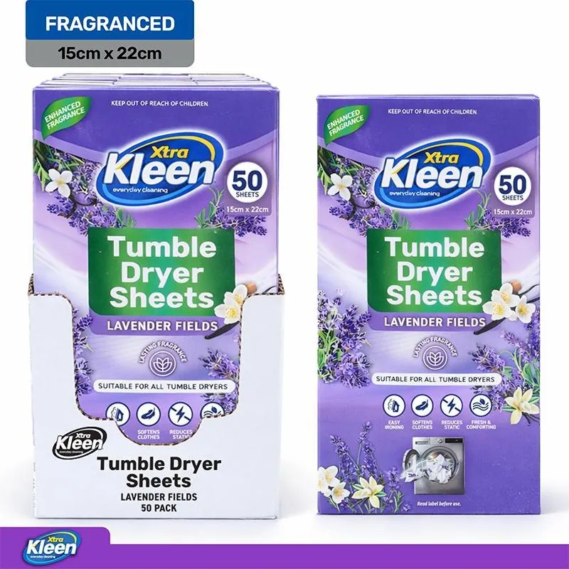 Laundry Tumble Dryer Sheets 50pk - Lavender Fields – image 3