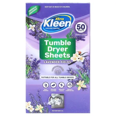 Laundry Tumble Dryer Sheets 50pk - Lavender Fields