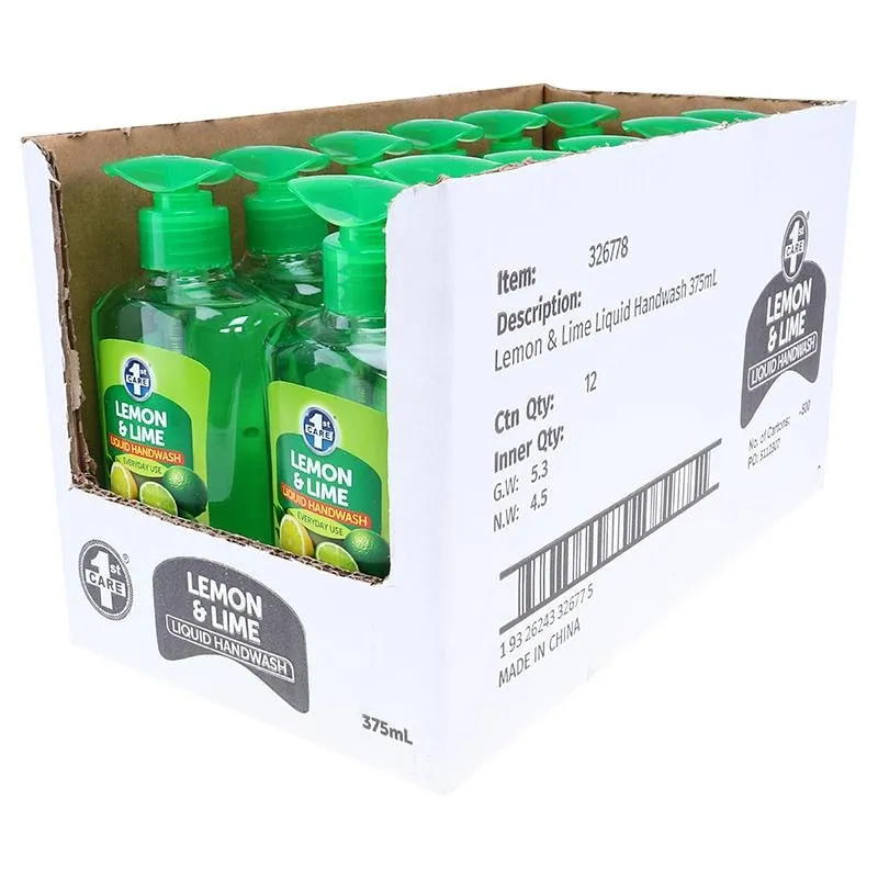 Liquid Handwash 375ml - Lemon & Lime – image 3