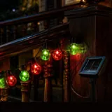 Christmas Solar Festoon Red & Green Mixed Lights 2 Functions 20pk – image 2