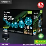 Christmas Solar Festoon Blue Lights 2 Functions 20pk – image 4