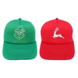 Hat Trucker Christmas Adults Green & Red – image 1