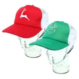 Hat Trucker Christmas Adults Green & Red – image 3