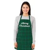 Christmas Apron Plaid Design Cotton 2 Assorted Designs 50cm X 70cm – image 1