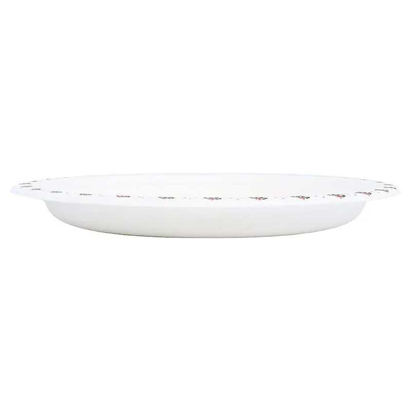 Sugarcane Bagasse Christmas Round Plates 18pk Large Ø 26cm Holly Print – image 2