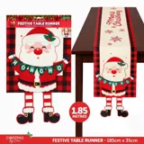 Christmas Festive Feet Table Runner 185cm X 35cm – image 3