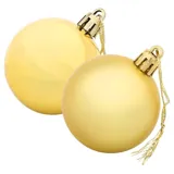 Christmas Baubles Matte & Gloss Assorted 50mm 20pk 4 Assorted Colours (Gold, Silver, Red & Green) – image 2
