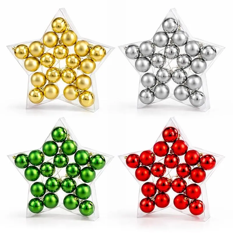 Christmas Baubles Matte & Gloss Assorted 50mm 20pk 4 Assorted Colours (Gold, Silver, Red & Green) – image 3