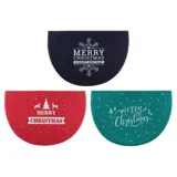 Door Mat Semi-Circle Christmas 40cm X 60cm 3 Assorted Design PVC Upper & Backing – image 2