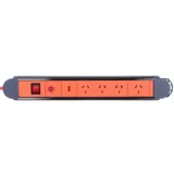 Christmas Power Board 4 Outlets with Surge Protection 2 Metre Cord Black 240V 10A Max Load 2400W – image 1