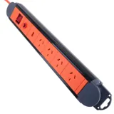Christmas Power Board 4 Outlets with Surge Protection 2 Metre Cord Black 240V 10A Max Load 2400W – image 3